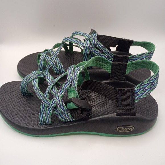 Chaco ZX/2 Cloud Sandals Adjustable‎ Straps Woven Design Women's Sz 7 Teal - Picture 4 of 10